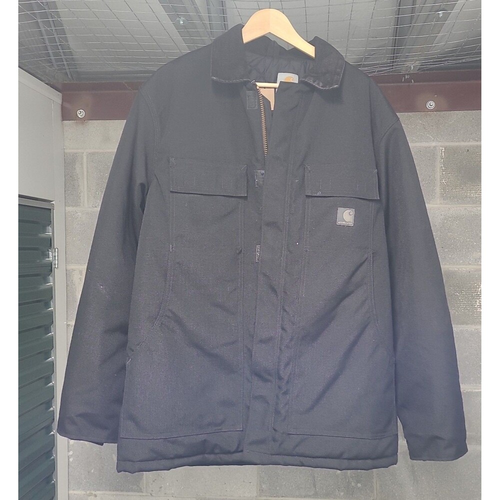 Vtg Carhartt C55 Yukon Extremes Arctic-Quilt Lined Chore Coat Corduroy Collar - Picture 2 of 12